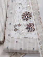 Patch Neck Cotton Blend Unstitched Suit With Dupatta